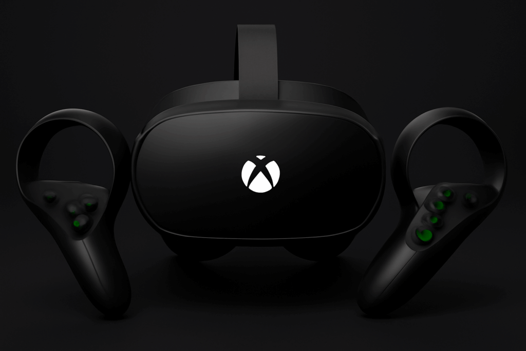 AI-gegenereerde afbeelding van de mogelijke Xbox-versie van de Meta Quest 3S